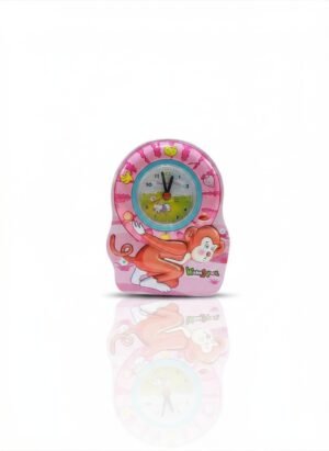 Cute Monkey Piggy Bank with Clock for Kids – Coin Saving Box & Table Clock