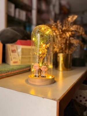 Grandparents Glass Dome LED Lamp – Warm Light Gift Decor