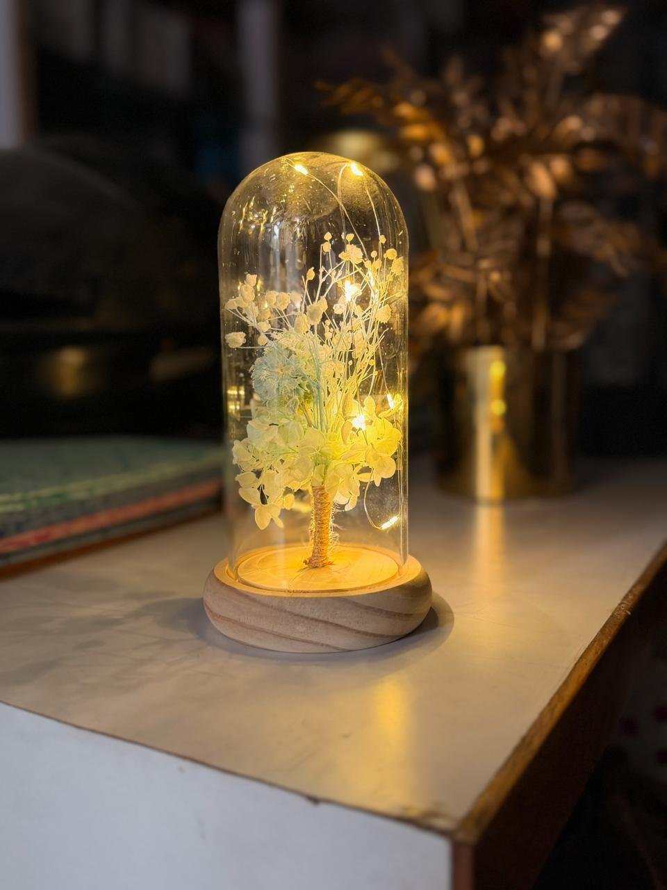 Romantic LED Glass Dome Couple Lamp – Aesthetic Home Decor Night Light - Image 3