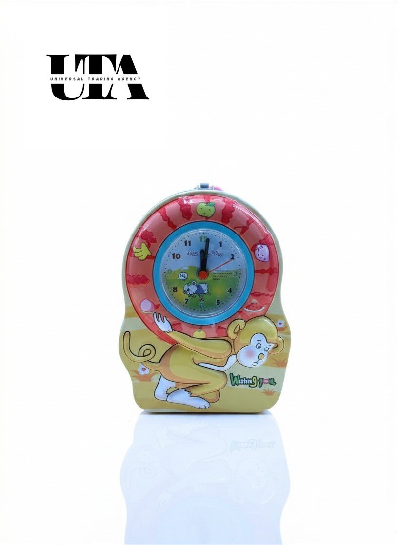 Cute Monkey Piggy Bank with Clock for Kids – Coin Saving Box & Table Clock - Image 6