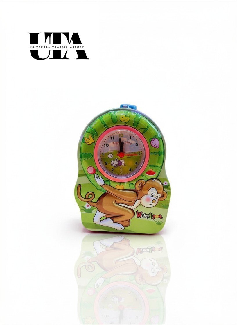 Cute Monkey Piggy Bank with Clock for Kids – Coin Saving Box & Table Clock - Image 7