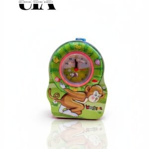 Monkey Cartoon Piggy Bank with Clock